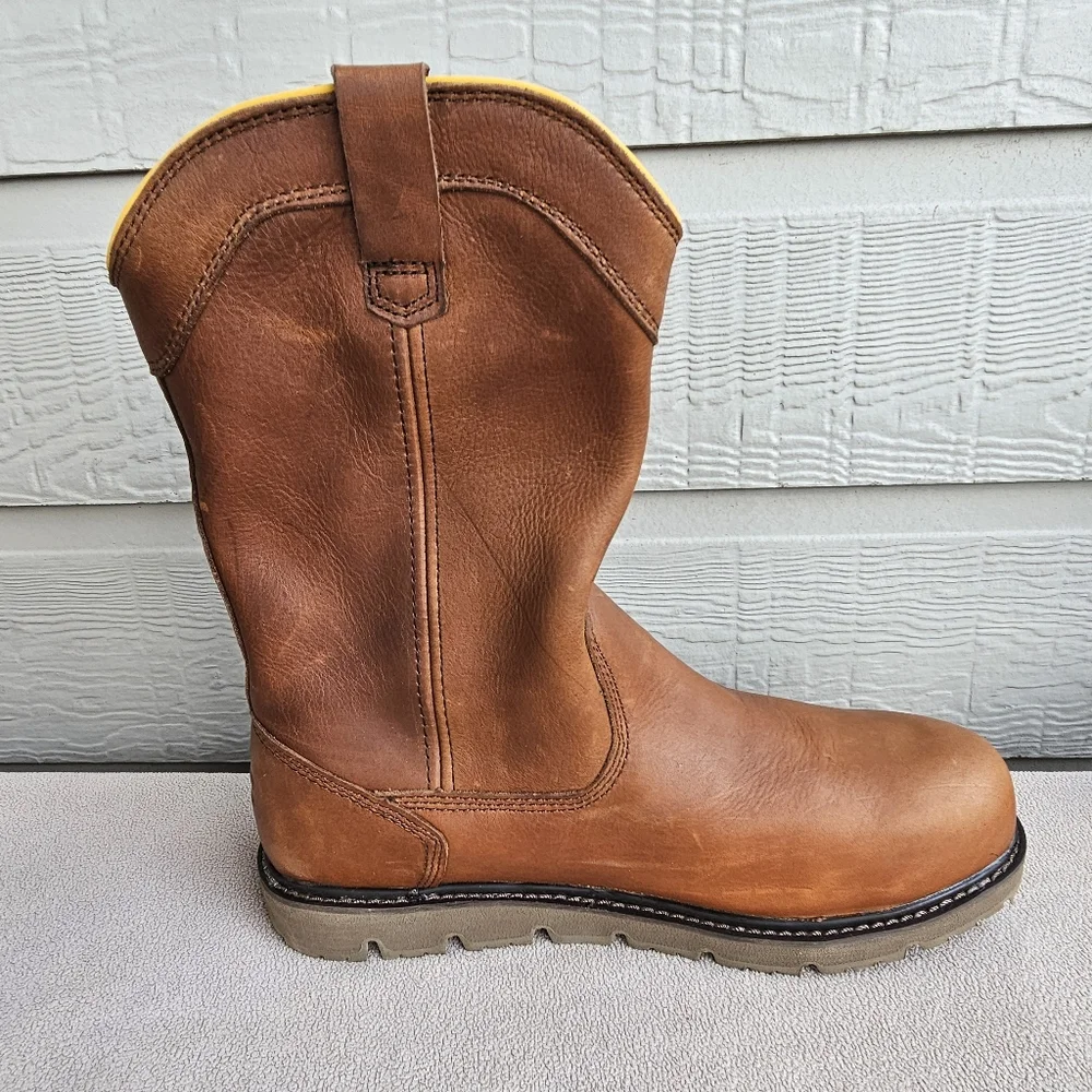 Dewalt Mcalester PT Brown Leather Work Boot Men SZ 14 Electrical Hazard Oil Slip